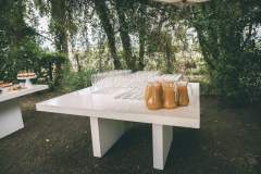 glasses and juices on display