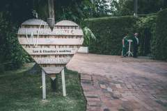 Heart shaped welcome board