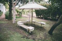 seating with umbrella